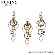 64441 Xuping top grade well design special style magnetic 18k gold plated two pieces jewelry set